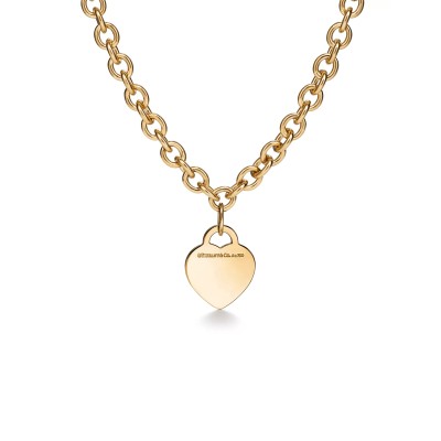 TIFFANY RETURN TO TIFFANY HEART TAG NECKLACE IN YELLOW GOLD, MEDIUM 72975456